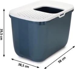 Savic Hop In Kattenbak - Steenblauw/wit -Merkloos Verkoop 1200x1102 1