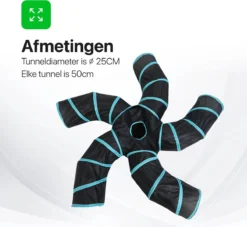 Tavaro Kattentunnel 5 Gangen - Met Speelbal - Kattenspeelgoed - Zwart / Blauw -Merkloos Verkoop 1200x1102