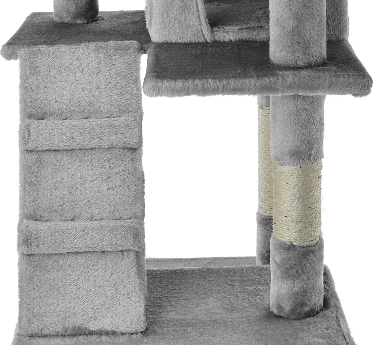 Krabpaal XXL Voor Kat -170 Cm -Grijs - Kattenboom Voor Grote Katten - Kattenhuis Van Sisal - XXL Klimpaal Voor Meerdere Katten 2 Krabpaal XXL Voor Kat -170 Cm -Grijs - Kattenboom Voor Grote Katten - Kattenhuis Van Sisal - XXL Klimpaal Voor Meerdere Katten - Image 2