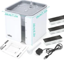Nobleza USB Drinkfontein Voor Hond/Kat - 2L - Incl. 2 Filters - Wit -Merkloos Verkoop 1200x1115 2