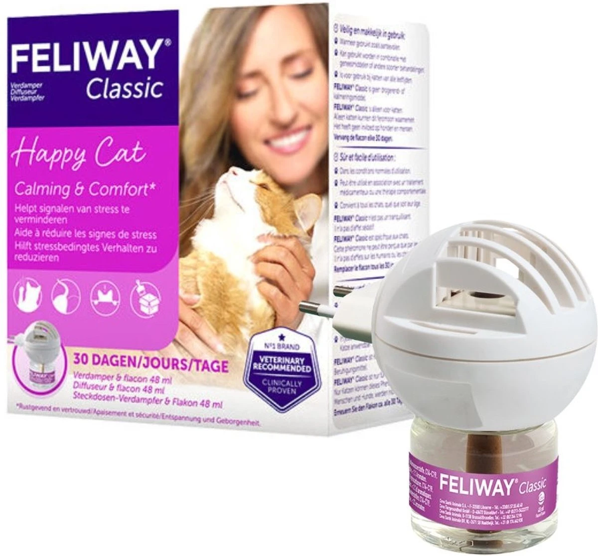 Feliway Classic - Startset - 1 Verdamper + 1 Vulling 48ml - Anti-stress Voor Kat 7 Feliway Classic - Startset - 1 Verdamper + 1 Vulling 48ml - Anti-stress Voor Kat - Image 7