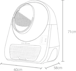 Catlink Smart Litter Box - Scooper Young - Zelfreinigende Kattenbak Zonder Wifi - Kleur Grijs -Merkloos Verkoop 1200x1118 6