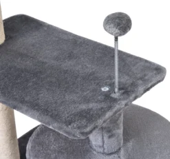 PawHut Kattenboom 3 Verdiepingen Krabpaal Kattengrot Met Sisal Palen Krabplank Pluche D30-258 -Merkloos Verkoop 1200x1124 6