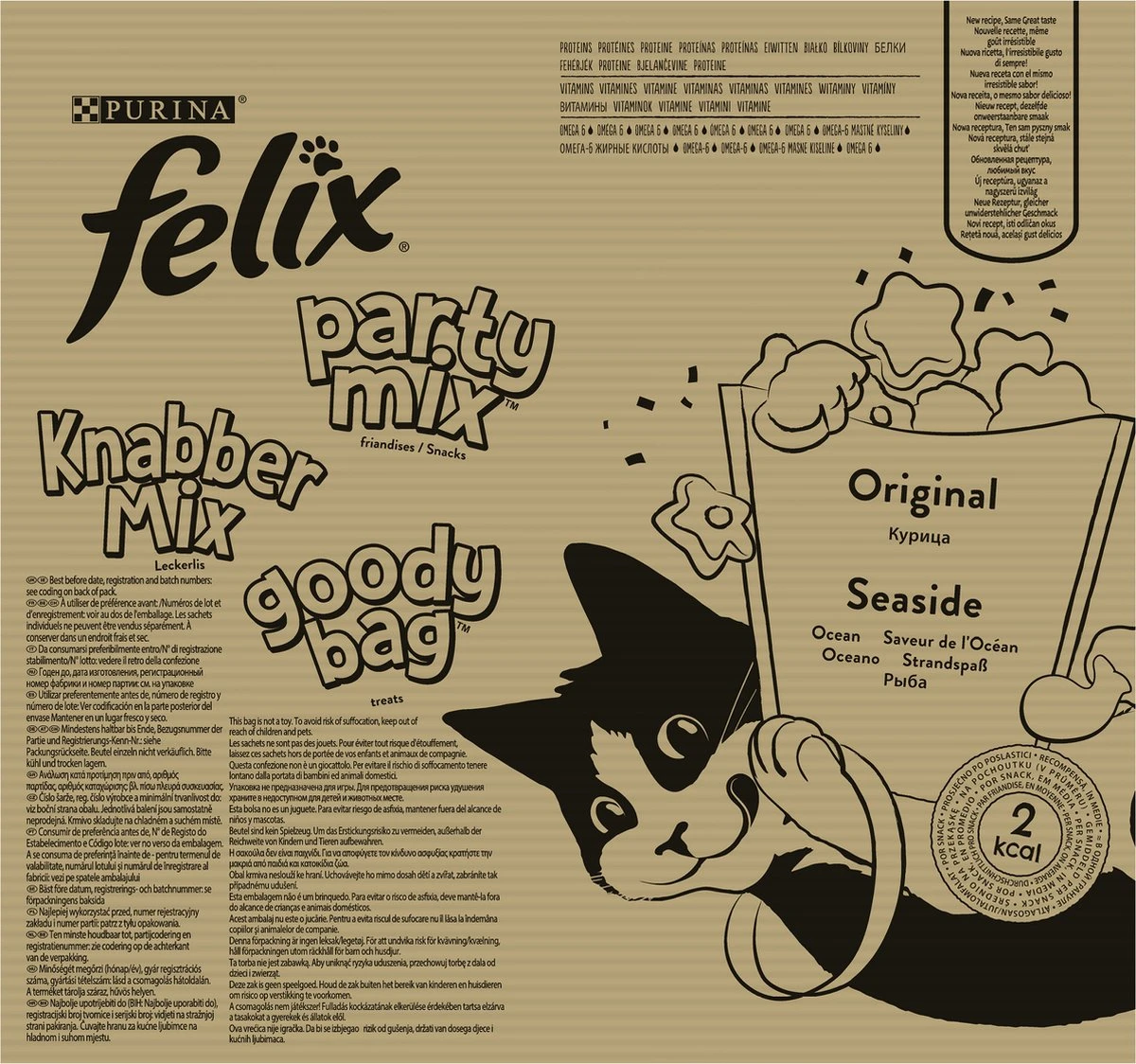 Felix Cat Snacks Party Mix - Kattensnacks Original En Seaside - 16 X 60g 3 Felix Cat Snacks Party Mix - Kattensnacks Original En Seaside - 16 X 60g - Image 3