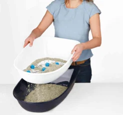 Trixie Berto Kattenbak Open Met Scheidingssyteem Donkergrijs/Blauw - 59X39X22 CM -Merkloos Verkoop 1200x1128 12