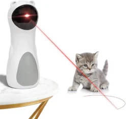 PetPetrol Automatisch Kattenspeeltje – Laser – Kattenlaser - Intelligent Interactief Voor Katten – Laser Kat – 9 Verschillende Standen – Incl. Oplaadkabel – Geruisloze Motor -Merkloos Verkoop 1200x1132