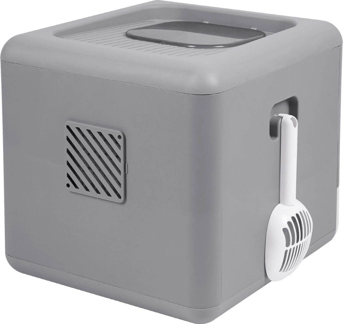 Kattenbak Groot - Kattenbak XXL - Kattenbak Grote Katten - Opvouwbaar – Grijs 5 Kattenbak Groot - Kattenbak XXL - Kattenbak Grote Katten - Opvouwbaar – Grijs - Afbeelding 5