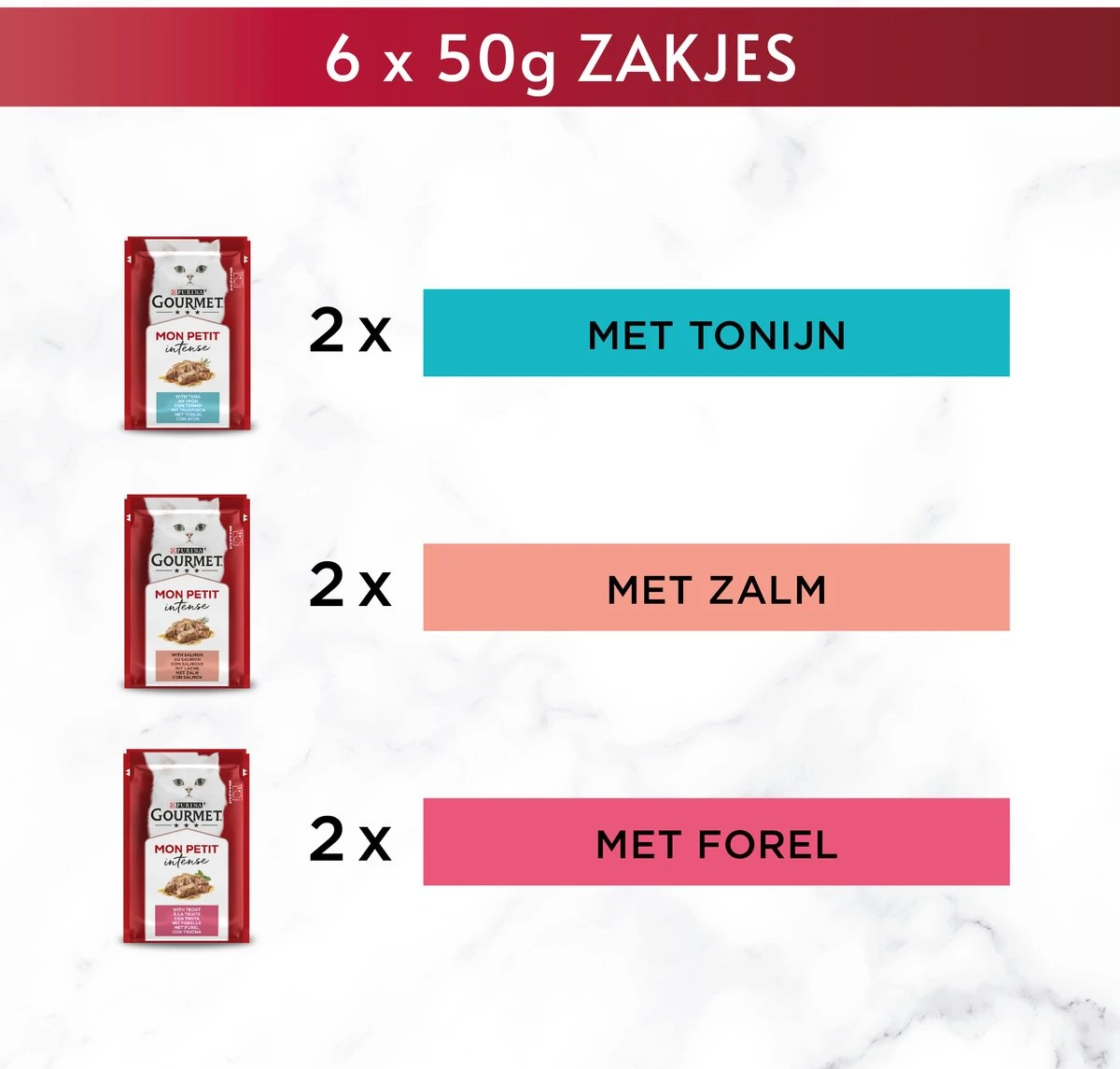 Gourmet Mon Petit Intense - Kattenvoer Natvoer - Vis - 24 X 50 Gr 3 Gourmet Mon Petit Intense - Kattenvoer Natvoer - Vis - 24 X 50 Gr - Image 3