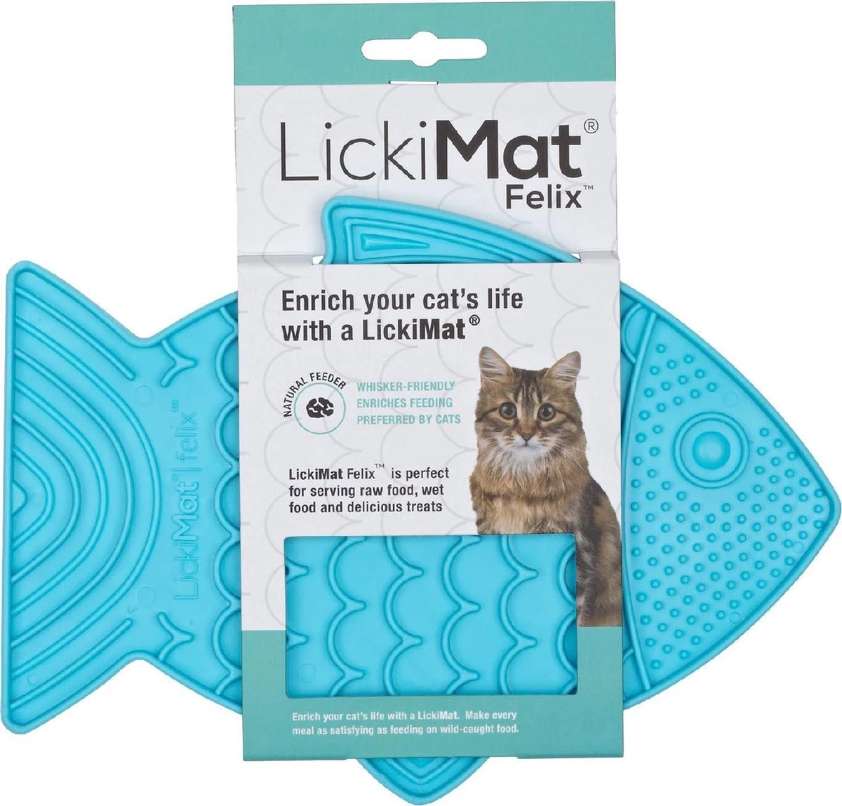 Lickimat Licki Mat Kat Likmat Felix Turquoise, 22 Cm. 2 Lickimat Licki Mat Kat Likmat Felix Turquoise, 22 Cm. - Image 2