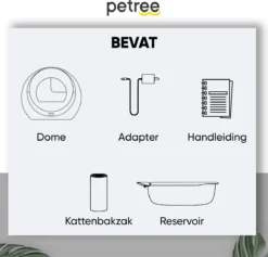 Petree Dome- Zelfreinigende Kattenbak - Automatisch - Katten - Anti-geur - 60 X 35 X 60 Cm -Merkloos Verkoop 1200x1151
