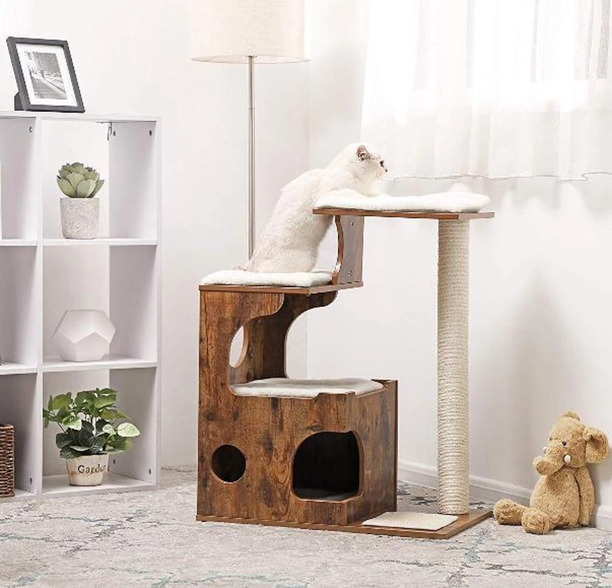 MIRA Home - Krabpaal Voor Katten - Krabpaal - Hout/Sisal - Bruin/Zwart - 66x42x88 6 MIRA Home - Krabpaal Voor Katten - Krabpaal - Hout/Sisal - Bruin/Zwart - 66x42x88 - Image 6