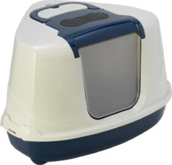 Moderna Flip Hoekkattenbak - Donkerblauw/Wit - 56 X 45 X 39 Cm -Merkloos Verkoop 1200x1152 8