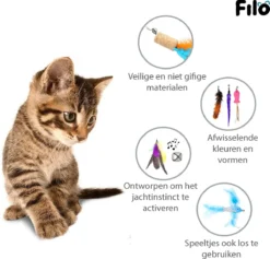 Filo Kattenhengel Set + 12 Kattenspeeltjes – Speelhengels Interactief Kattenspeelgoed – Hengel Kattenspeeltje Kittens - Speelgoed Speelhengel Vis Kat En Kitten -Merkloos Verkoop 1200x1153 3