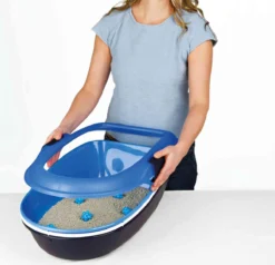 Trixie Berto Kattenbak Open Met Scheidingssyteem Donkergrijs/Blauw - 59X39X22 CM -Merkloos Verkoop 1200x1157 10