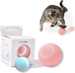 Otiume Slimme Katten Speeltje - Interactieve Zelf Rollende Bal Voor Katten - Kattenspeeltjes - USB Oplaadbaar- Turquoise