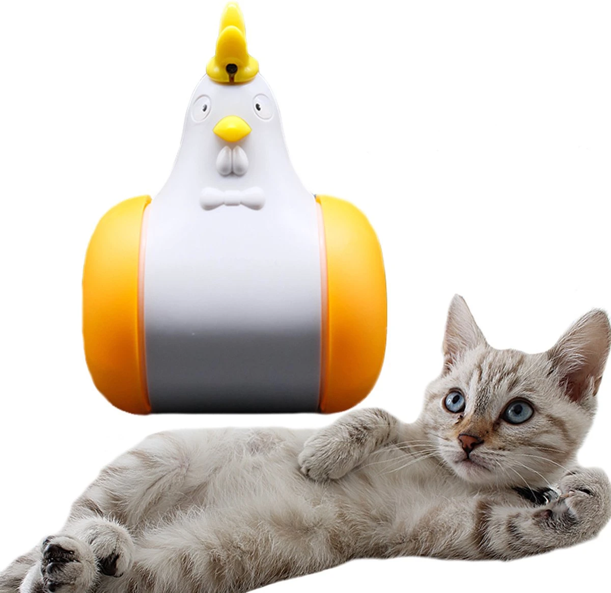 TocaToca Kip- Interactieve Zelf Bewegende Speeltje- Kattenspeeltjes- Intelligentie- Kattenspeelgoed- Kip Voor Katten- Laser- USB- Speelgoed- Geluid- Oranje 1 TocaToca Kip- Interactieve Zelf Bewegende Speeltje- Kattenspeeltjes- Intelligentie- Kattenspeelgoed- Kip Voor Katten- Laser- USB- Speelgoed- Geluid- Oranje