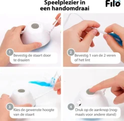 Filo Elektrisch Rijdend Kattenspeelgoed Met Laser - Rijdend Kattenspeeltje - Automatisch Interactief Speelgoed Katten - Kattencadeaus - Elektronisch Speelgoed Kittens - Kat - Kitten - Laserspeelgoed - Kado -Merkloos Verkoop 1200x1170 6