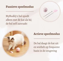 MyBuddy - Interactieve Zelf Rollende Bal - Kattenspeeltjes - Kattenspeelgoed - Bal Voor Katten - LED Lights - Speelgoed - USB - Roze -Merkloos Verkoop 1200x1171 1