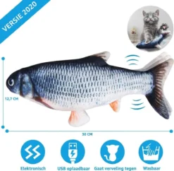 TwinQ Dansende Vis - Bewegende Vis Met Kattenkruid - Kattenspeeltjes - USB Oplaadbaar - Speelgoed Voor Katten - Incl. Kattenlampje 13 TwinQ Dansende Vis - Bewegende Vis Met Kattenkruid - Kattenspeeltjes - USB Oplaadbaar - Speelgoed Voor Katten - Incl. Kattenlampje -Merkloos Verkoop 1200x1175 7