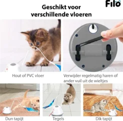 Filo Elektrisch Rijdend Kattenspeelgoed Met Laser - Rijdend Kattenspeeltje - Automatisch Interactief Speelgoed Katten - Kattencadeaus - Elektronisch Speelgoed Kittens - Kat - Kitten - Laserspeelgoed - Kado -Merkloos Verkoop 1200x1176 7