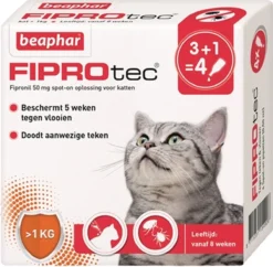 Beaphar Fiprotec Kat - Vlooienbestrijding - >1 Kg - 4 Pipetten -Merkloos Verkoop 1200x1177 9