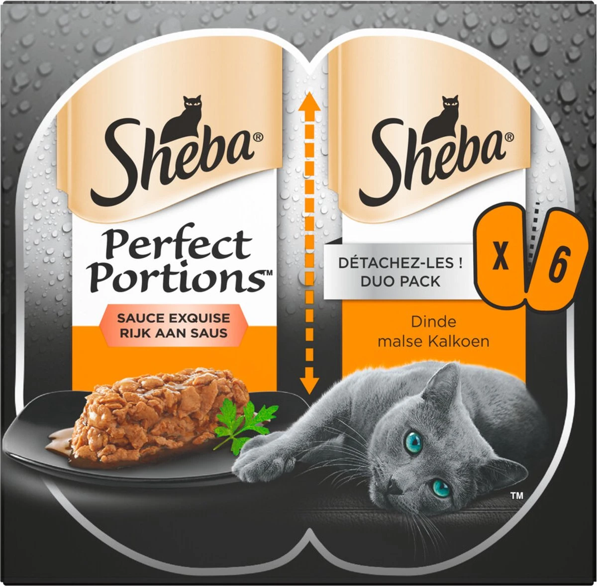 Sheba Perfect Portions In Saus Katten Natvoer - Kalkoen - 8 X 6 Stuks 2 Sheba Perfect Portions In Saus Katten Natvoer - Kalkoen - 8 X 6 Stuks - Image 2