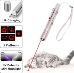 Merkloos Laserpen - Daily Accessoires - USB Oplaadbaar - Kattenspeeltjes - Laserlampje - 7 Verschillende Standen - RVS Zilver - Zaklamp - UV Lamp – Kattenspeelgoed -Merkloos Verkoop 1200x1179 4
