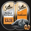 Sheba Perfect Portions In Saus Katten Natvoer - Kalkoen - 8 X 6 Stuks