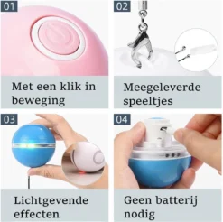 Otiume Elektrische Speelbal - Slimme Interactieve Zelfrollende Bal - Speelgoed Voor Katten - Kattenspeelgoed - Blauw -Merkloos Verkoop 1200x1193 3