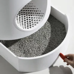 A Sunny Day Kattenbak Met Lade, Bedje En Krabplank - Inclusief Schepje - Design Kattenbak - Wit - Dichte Kattenbak - Kattenbak Gesloten -Merkloos Verkoop 1200x1193 8