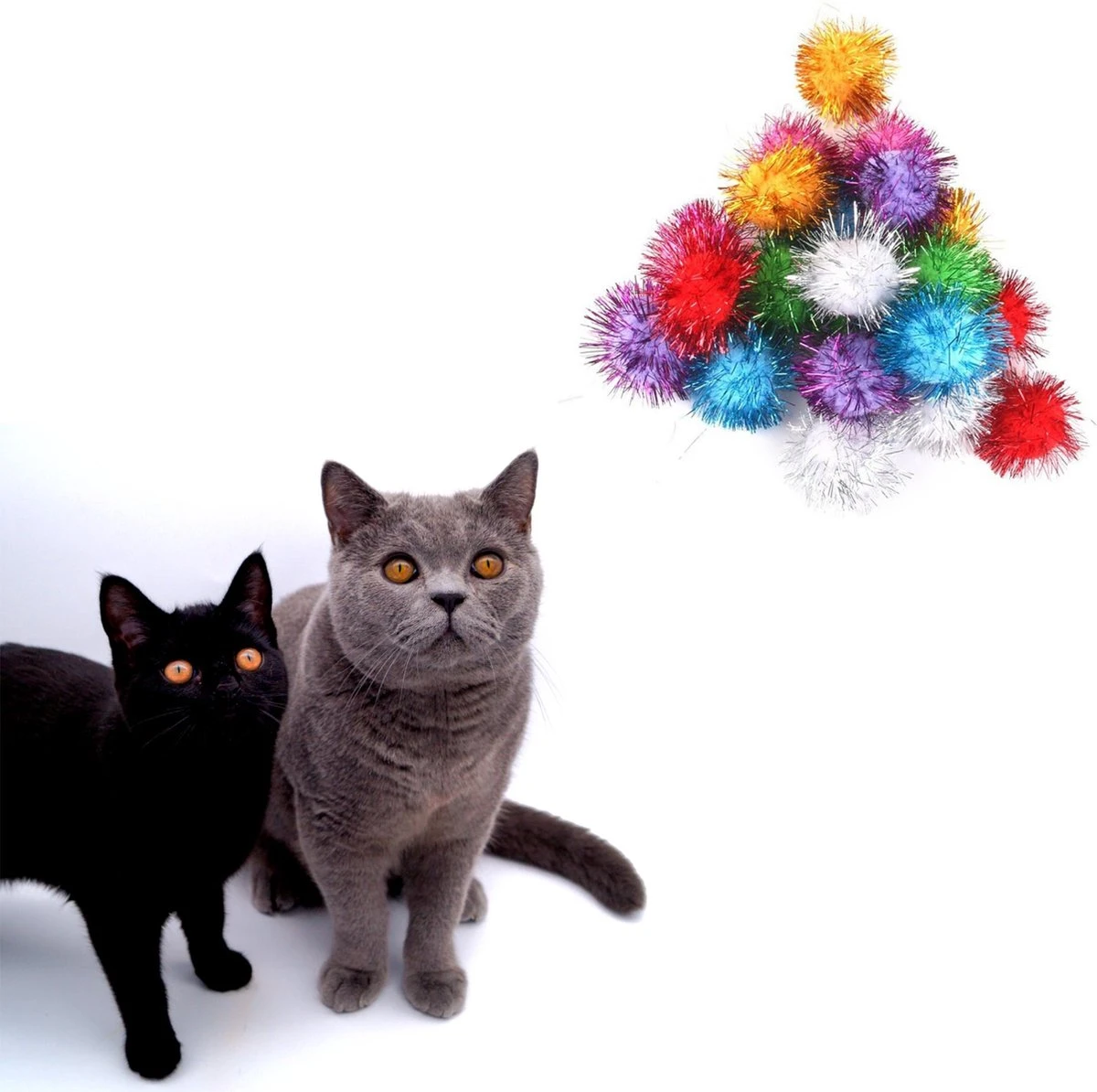 Make Me Purr Glitter Pompon Ballen (10 Stuks) - Kattenspeeltjes - Kattenspeelgoed - Speelgoed Voor Katten - Kat Speeltje Bal - Kitten Speeltjes Balletjes 1 Make Me Purr Glitter Pompon Ballen (10 Stuks) - Kattenspeeltjes - Kattenspeelgoed - Speelgoed Voor Katten - Kat Speeltje Bal - Kitten Speeltjes Balletjes