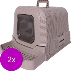 Adori Kattentoilet Rattan 69x42x41 Cm - Kattenbak - 2 X Taupe -Merkloos Verkoop 1200x1196 6