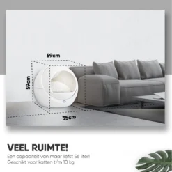 Petree Dome- Zelfreinigende Kattenbak - Automatisch - Katten - Anti-geur - 60 X 35 X 60 Cm -Merkloos Verkoop 1200x1198 10