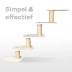 Katten Klimmuur - 4 Delig - Krabpaal - 5 Plateaus - Katten Klim Wand - Muur - Klimmuur Kat - Voor Grote Katten - Klimwand - Complete Set -Merkloos Verkoop 1200x1199 31