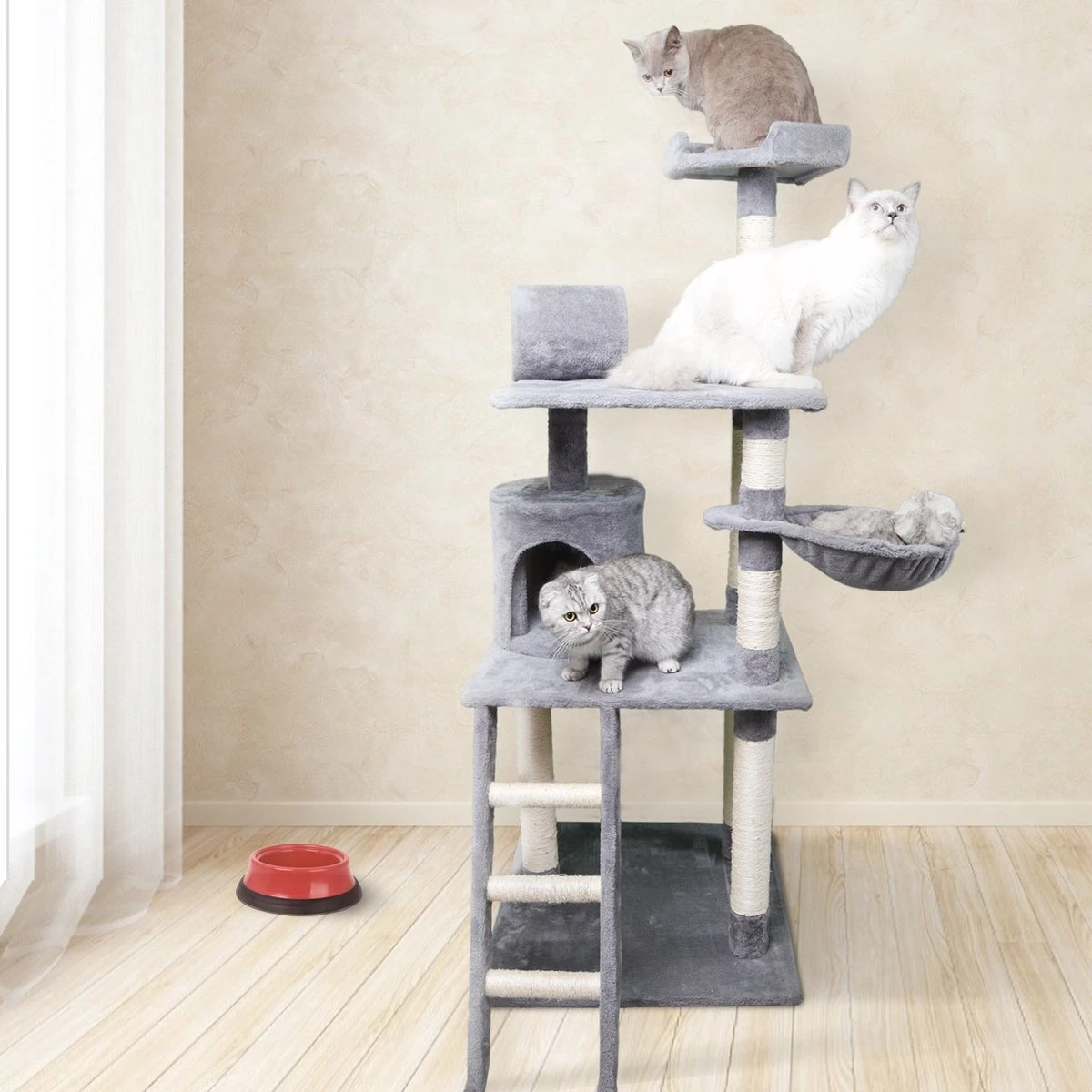 Nobleza Katten Krabpaal 40KQY - 59 X 59 X 156 Cm - Grijs 5 Nobleza Katten Krabpaal 40KQY - 59 X 59 X 156 Cm - Grijs - Afbeelding 5