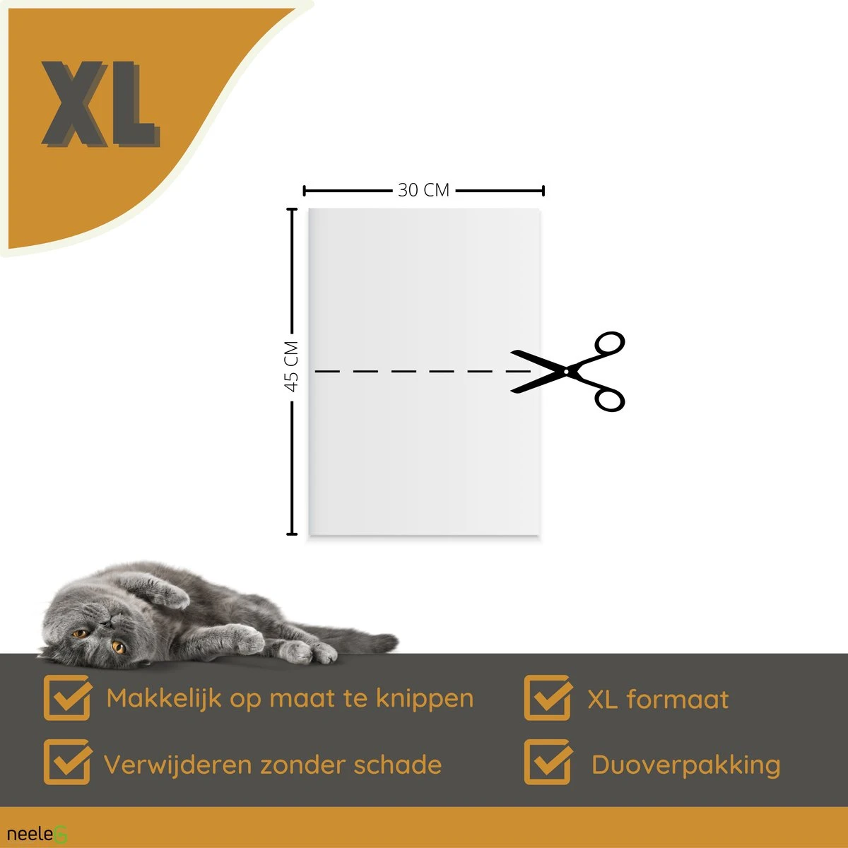 Merkloos Katten Anti Krab XXL Vellen - 10 Stuks - Met NeeleG Springveren - Meubelbescherming - Diervriendelijk - Geen Krabschade Aan Meubels - Bankbescherming - Enkelzijdig Klevend En Transparant - Zonder Punaises - Krabpaal - Anti Scratch - 30x45 CM 7 Merkloos Katten Anti Krab XXL Vellen - 10 Stuks - Met NeeleG Springveren - Meubelbescherming - Diervriendelijk - Geen Krabschade Aan Meubels - Bankbescherming - Enkelzijdig Klevend En Transparant - Zonder Punaises - Krabpaal - Anti Scratch - 30x45 CM - Afbeelding 7