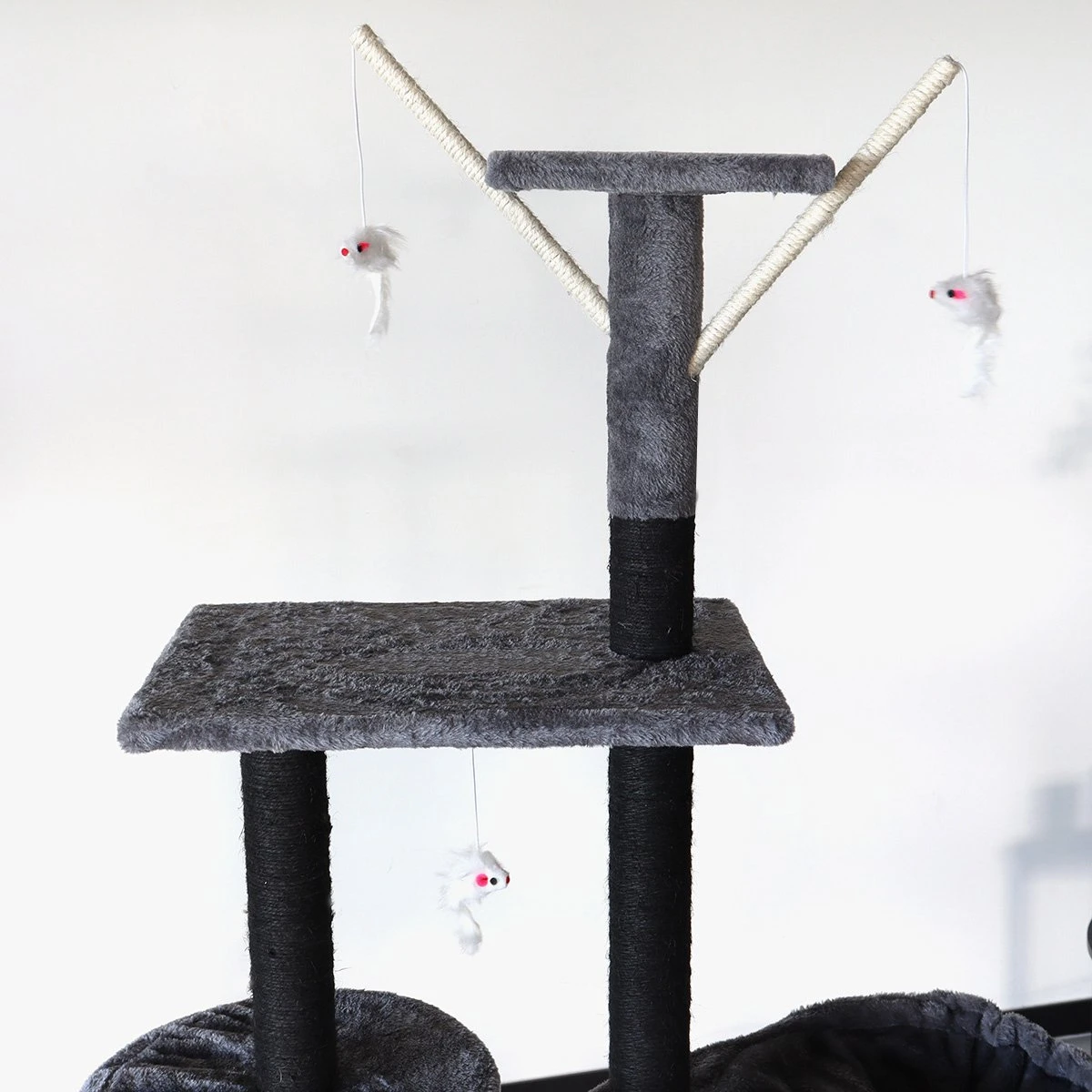 Merkloos Katten Krabpaal Saar Zwart/Grijs Kattenhuis 2 Merkloos Katten Krabpaal Saar Zwart/Grijs Kattenhuis - Image 2
