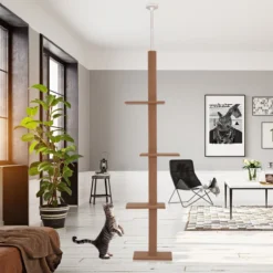 Merkloos Krabpaal In Hoogte Verstelbaar - Kattenkrabpaal - Krabpaal Voor Katten - Kattenspeeltjes - Katten - Bruin - 43L X 27B X 228-260H Cm -Merkloos Verkoop 1200x1200 1138