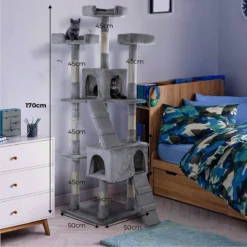 Krabpaal XXL Voor Kat -170 Cm -Grijs - Kattenboom Voor Grote Katten - Kattenhuis Van Sisal - XXL Klimpaal Voor Meerdere Katten 10 Krabpaal XXL Voor Kat -170 Cm -Grijs - Kattenboom Voor Grote Katten - Kattenhuis Van Sisal - XXL Klimpaal Voor Meerdere Katten -Merkloos Verkoop 1200x1200 1151