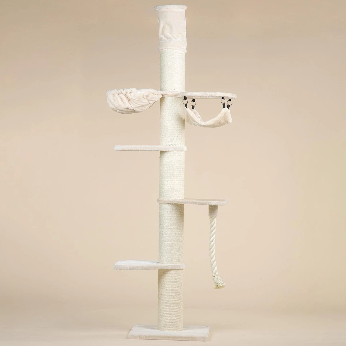 Krabpaal Plafondhoog Voor Grote Katten Maine Coon Tower Crown Crème Beige Van RHRQuality 13 Krabpaal Plafondhoog Voor Grote Katten Maine Coon Tower Crown Crème Beige Van RHRQuality - Image 13