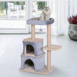 PawHut Krabpaal Kattenboom Met Grot Klimboom Kattenhuis Sisal Paal Sisal Grijs D30-218 -Merkloos Verkoop 1200x1200 1185