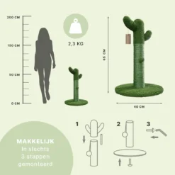 Krabpaal Voor Katten - Cactus - Met Kattenspeeltje - H 65 Cm -Merkloos Verkoop 1200x1200 1220
