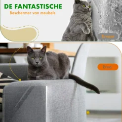 DynaBright Anti Krab Vellen Voor Kat En Hond - 8 XL Vellen – 43.2 X 30.5cm - Tegen Krabben – Bank Bescherming – Meubelbescherming – Krabpaal Voor Katten – Anti Scratch – Transparant - Plakfolie -Merkloos Verkoop 1200x1200 1258