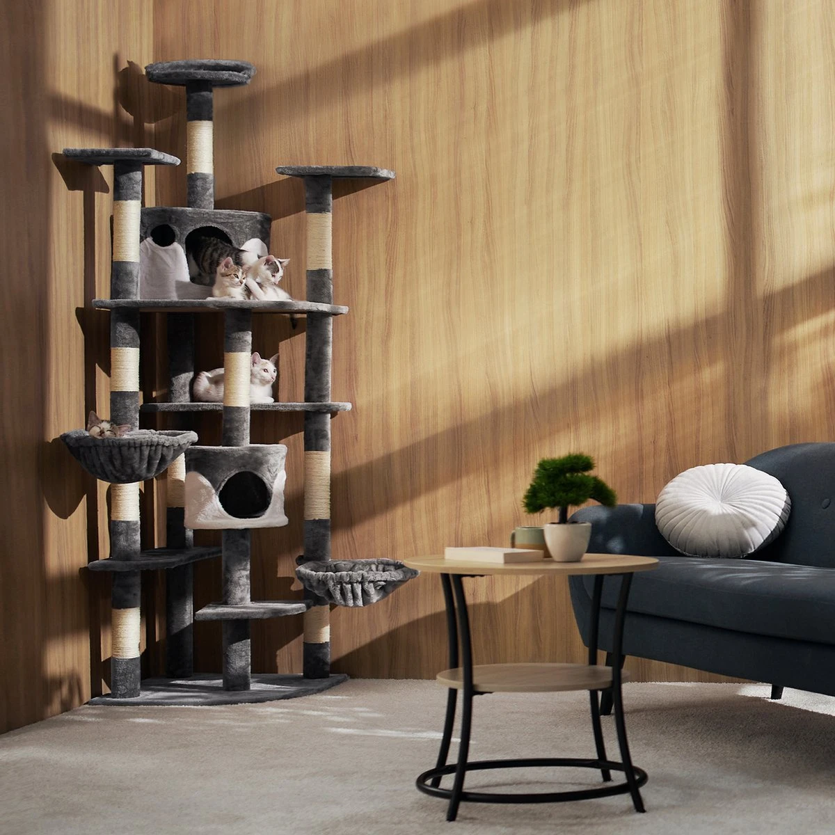 TecTake Nelly Krabpaal - 204 Cm - Beige 7 TecTake Nelly Krabpaal - 204 Cm - Beige - Image 7