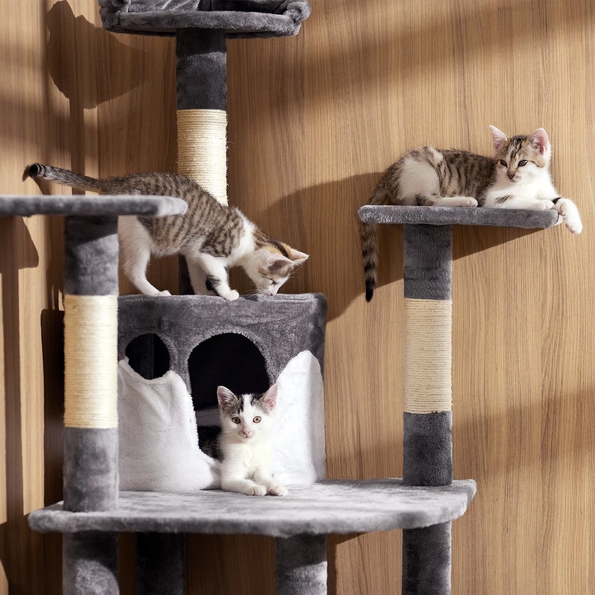 TecTake Nelly Krabpaal - 204 Cm - Beige 8 TecTake Nelly Krabpaal - 204 Cm - Beige - Image 8