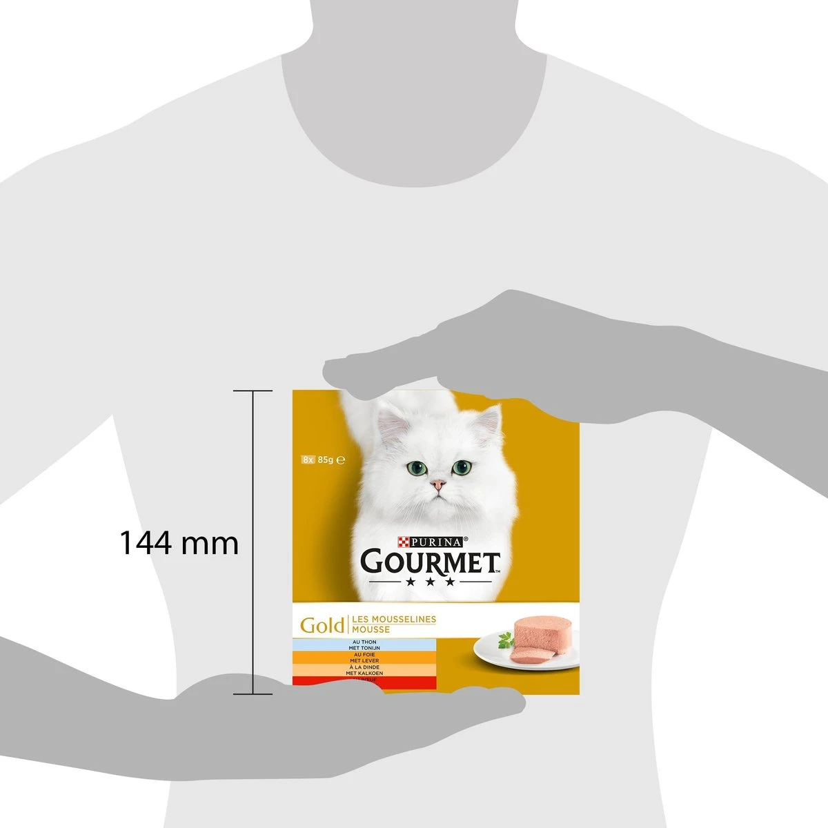 Gourmet Gold Mousse - Kattenvoer Natvoer - Met Tonijn, Lever, Kalkoen, Rund - 48 X 85 G 4 Gourmet Gold Mousse - Kattenvoer Natvoer - Met Tonijn, Lever, Kalkoen, Rund - 48 X 85 G - Image 4