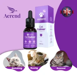 Aerend - Kalmerende Druppels Voor Katten - Anti-stress - Zanipro® 30ml - 100% Natuurlijk Uit Het Verenigd Koninkrijk - Met Ashwagandha & Valeriaan - No Stress Druppels Om Gedragsproblemen Te Verlichten - Voor Thuis En Onderweg -Merkloos Verkoop 1200x1200 317