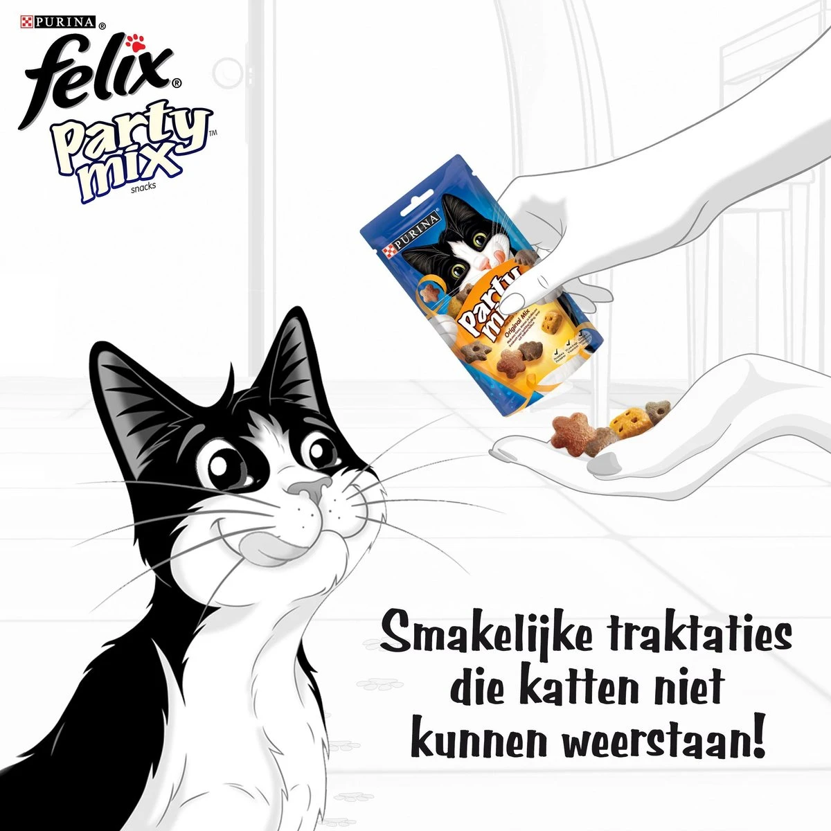Felix Party Mix - Kattensnacks Original - 8 X 60g 5 Felix Party Mix - Kattensnacks Original - 8 X 60g - Image 5