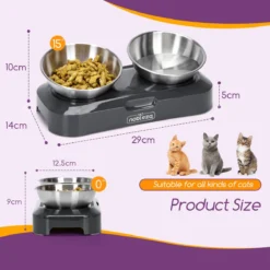 Nobleza Katten Voerbakjes - Ergonomische Dubbele Voerbak - Anti Braak Voerbak Voor Katten - Zwart - Dubbel - RVS 16 Nobleza Katten Voerbakjes - Ergonomische Dubbele Voerbak - Anti Braak Voerbak Voor Katten - Zwart - Dubbel - RVS -Merkloos Verkoop 1200x1200 369