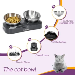 Nobleza Katten Voerbakjes - Ergonomische Dubbele Voerbak - Anti Braak Voerbak Voor Katten - Zwart - Dubbel - RVS 20 Nobleza Katten Voerbakjes - Ergonomische Dubbele Voerbak - Anti Braak Voerbak Voor Katten - Zwart - Dubbel - RVS -Merkloos Verkoop 1200x1200 370
